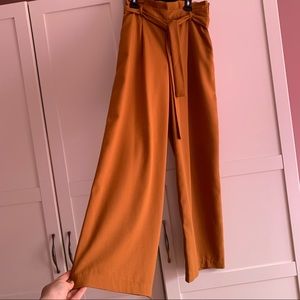 Vero Moda burnt orange wide leg pants